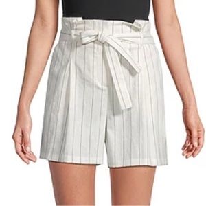 Women’s Worthington shorts. White with black stripes. Brand new with tags.